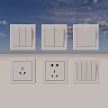 Various Home Electrical Switch Panels with Single Double Switches and Sockets