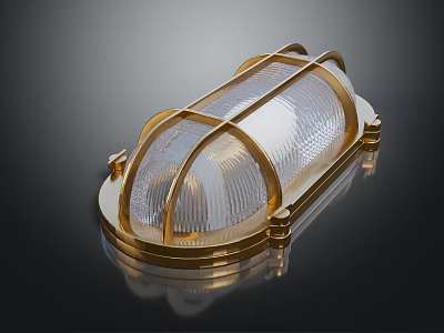 Classic Elegant Gold Frame Wall Sconce With Transparent Glass Lampshade Design 3d model
