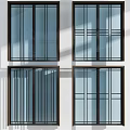 Nordic sliding door 3d model