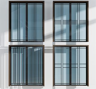 Nordic sliding door 3d model