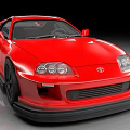 Red Toyota Sports Car With Modified Exterior And Body Kit