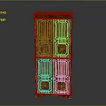 Vintage Wooden Cabinet With Intricate Carved Patterns And Classic Design