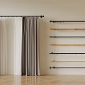 Modern Curtains with Gray and White Layers and Different Curtain Rod Styles on