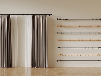 Curtain Rod Modern Roman Curtain Rod 3d model