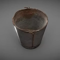 Rustic Metal Bucket For Washing Daily Use And Household Cleaning Supplies