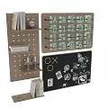 Creative Home Decor Featuring Wooden Shelves Alphabet Cards Blackboard Stickers And Books