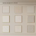 Modern European Style Decorative Aluminum Ceiling Panel with Square Design Patterns 3d model