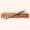 Elegant Wooden Desk With Wooden Handle Pen And Metal Tip Design