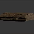 Natural Rustic Wood Beam With Visible Grain And Textured Surface Details