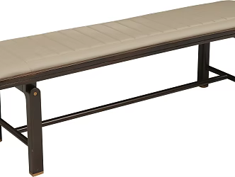 Chinese Bed End Stool 3d model