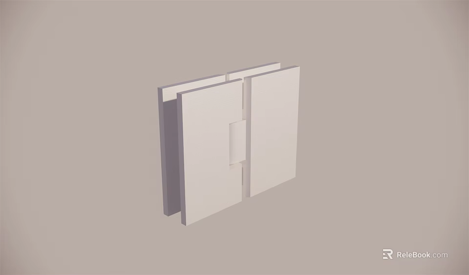 Modern White Switch Panel with Sleek Minimalist Design for Home Wall Use 3d model