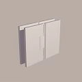 Modern White Switch Panel with Sleek Minimalist Design for Home Wall Use 3d model