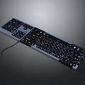 Wired Computer Keyboard With Black And Gray Key Layout For Desktop Use