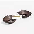 Two Leaf Shaped Ceramic Bowls With Textured Surface And Modern Minimalist Design