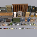 Modern Office Desk Setup With Bookshelves File Cabinets And Office Supplies