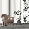 Modern single sofa 3d model