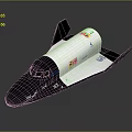 White and Black Space Shuttle Model Featuring Streamlined Design Colorful Logos and Aerodynamic Wings 3d model