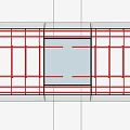 Red Steel Reinforcement Bars In Concrete Structural Building Framework