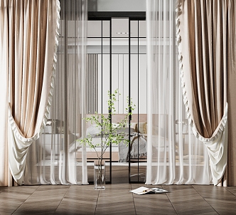 Modern Curtains 3d model