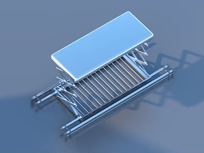 Household Metal Drying Rack With Flat Top And Grid Design For Daily Use 3d model