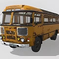 Old Yellow Rusty Vintage Bus Exterior With Classic Design And Weathered Details