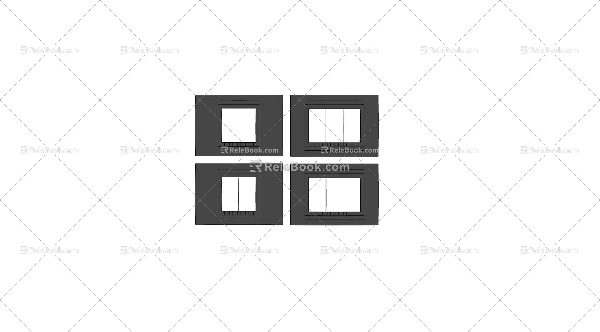 Switch socket combination 3d model