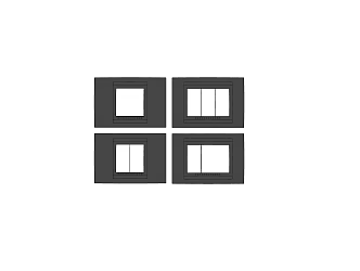 Switch socket combination 3d model