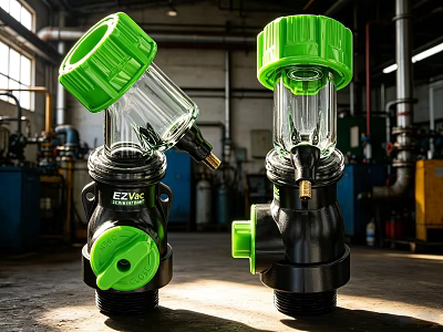 EASO Industrial Equipment With Green Knob And Transparent Cylinder In Factory Workshop 3d model