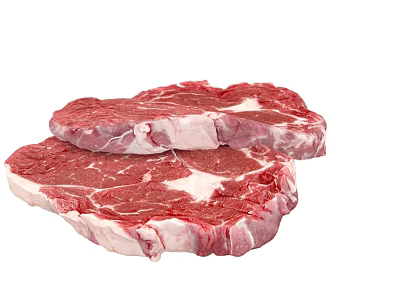 Fresh Raw Steak Cuts With Red Meat Texture And White Fat Marbling 3d model Fresh Raw Steak Cuts With Red Meat Texture And White Fat Marbling 3d model