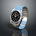 Luxury Fashion Accessory Rolex Wristwatch With Silver Metal Band And Black Dial