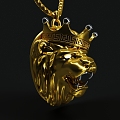 Necklace Lion Head Necklace Lion King 3d model