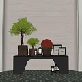 CCD hotel end stage ornaments floral moss combination 3d model