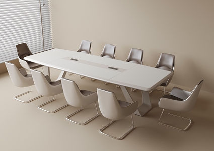 Modern Conference Table and Chair Combination Office Chair Conference Table 3d model