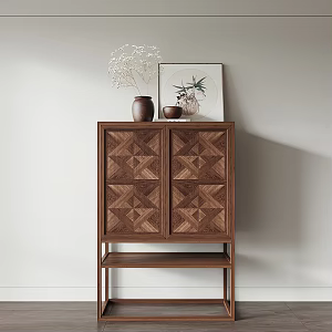 Vintage Decorative Cabinet Middle Ancient Decorative Cabinet 3d model