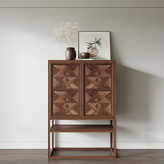 Vintage Decorative Cabinet Middle Ancient Decorative Cabinet 3d model