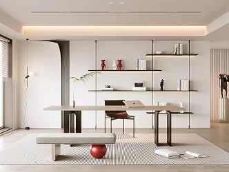 Modern study 3d model