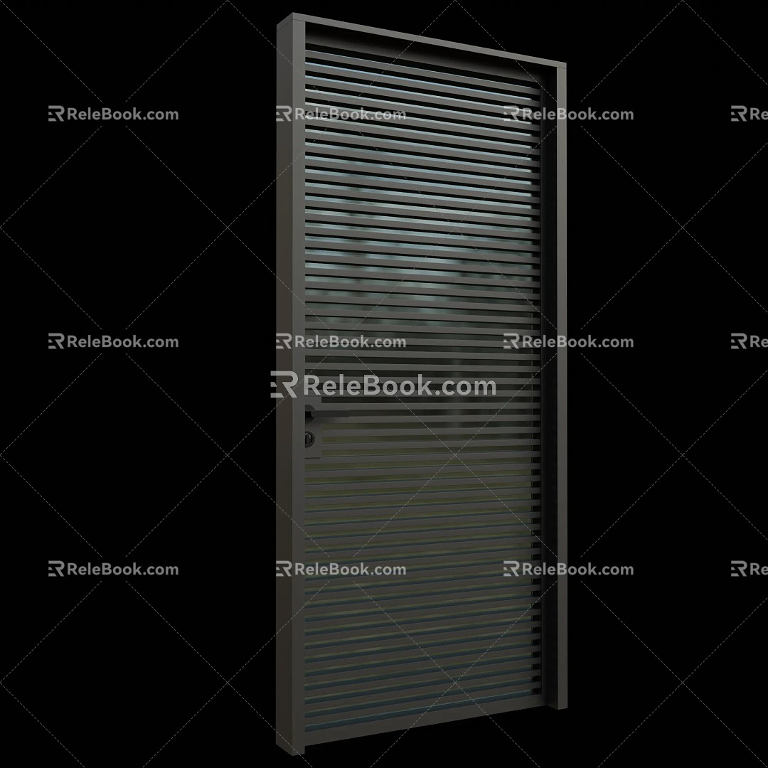 Swing door single door glass door 3d model