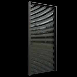 Swing door single door glass door 3d model