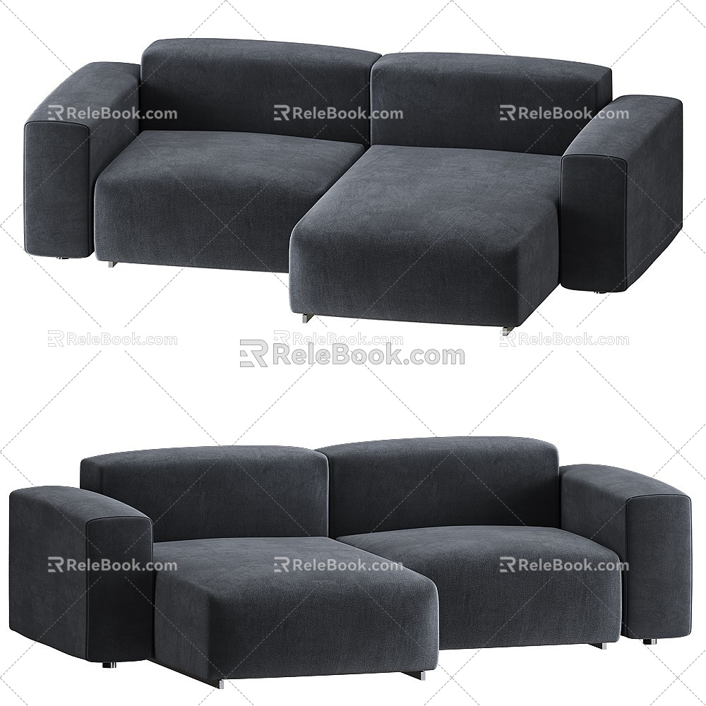 Double sofa 3d model