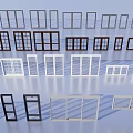 Common door and window combinations 3d model