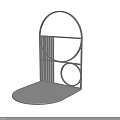 Modern Metal Storage Shelf With Circular And Geometric Design Elements