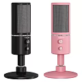 YOUSHARES Black And Pink Microphones With Base Stand And On Off Button Design