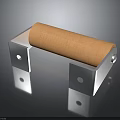 Metal Frame Support Bracket With Wooden Roller For Industrial Equipment