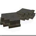 Modern Stacked Stone Slabs With Gray Surfaces For Contemporary Building Projects 3d model