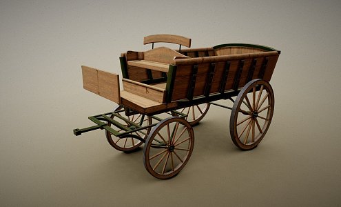 Old Carriage 3d model