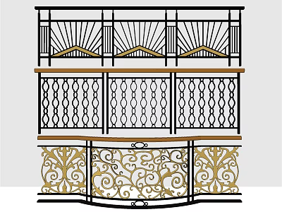 Ornate Fence Designs Featuring Radiant Patterns Circular Motifs And Intricate Scrollwork 3d model