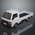 White Small Truck With Open Bed Cab And Roof Rack Design