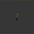Futuristic Weapon with Yellow Black Brown Finish Modern Design Shiny Reflective Surface
