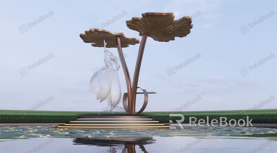 Modern City Sculpture Sculpture Sculpture Sick Flower Fairy model