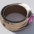 Unique Golden Ring With Large Blue Gemstone And Intricate Engraved Wing Decorations